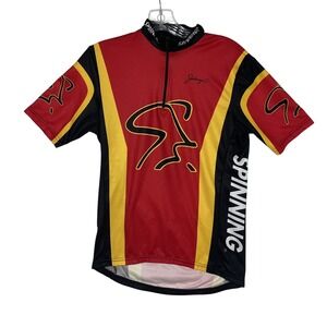 Spinning Johnny G‎ Cycling Jersey Short Sleeve Red Black Yellow